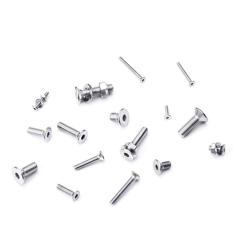 304不锈钢盒装沉头不锈钢内六角 六角螺母平垫组合套装螺丝 M3