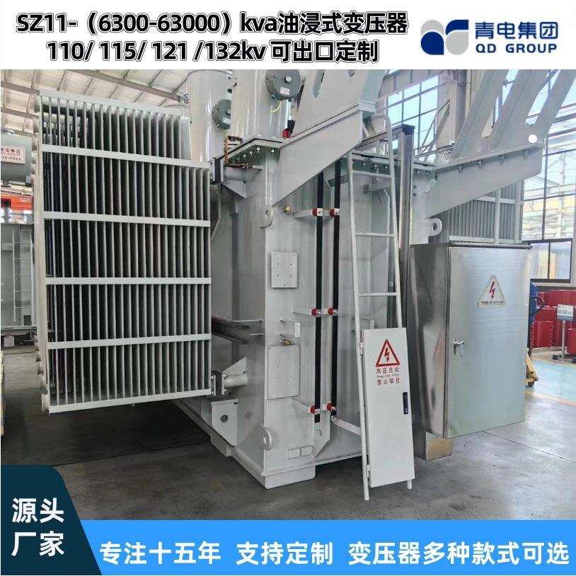 青电变压器厂 SZ20- 6300 25000 63000KVA/110kv油浸式主变压器