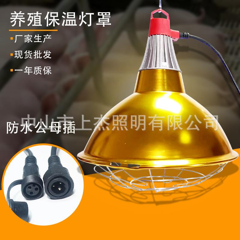 猪舍保温灯灯罩小鸡仔猪育雏取暖灯猪用养殖加热防水插调温大灯罩