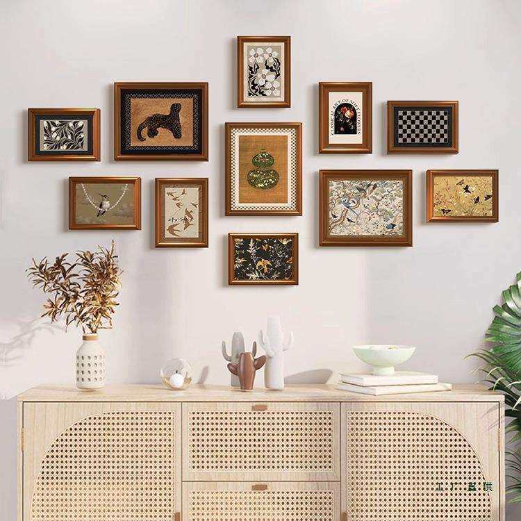 中古风照片墙组合相框创意墙面装饰相片画框展示墙客厅免打孔相册,标准件/零部件/工业耗材,车间地垫,淘宝优惠券,粉丝福利购,淘宝优惠卷