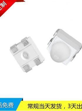 常规3528球头黄光灯珠60度四脚透镜凸头1210 LAE65F车灯LED光源