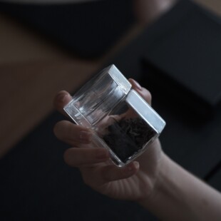 玻璃茶叶罐八角迷你茶仓便携小罐子可爱茶罐香粉罐日式小储茶罐