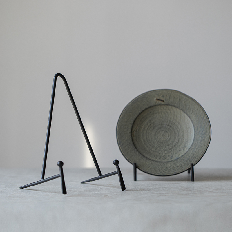 茶饼架陶瓷盘置物架收纳书架摆件