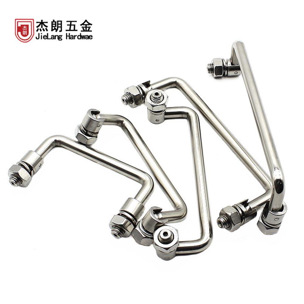 LS506折叠拉手U型工业机械设备把手304不锈钢工具箱活动提手碳钢