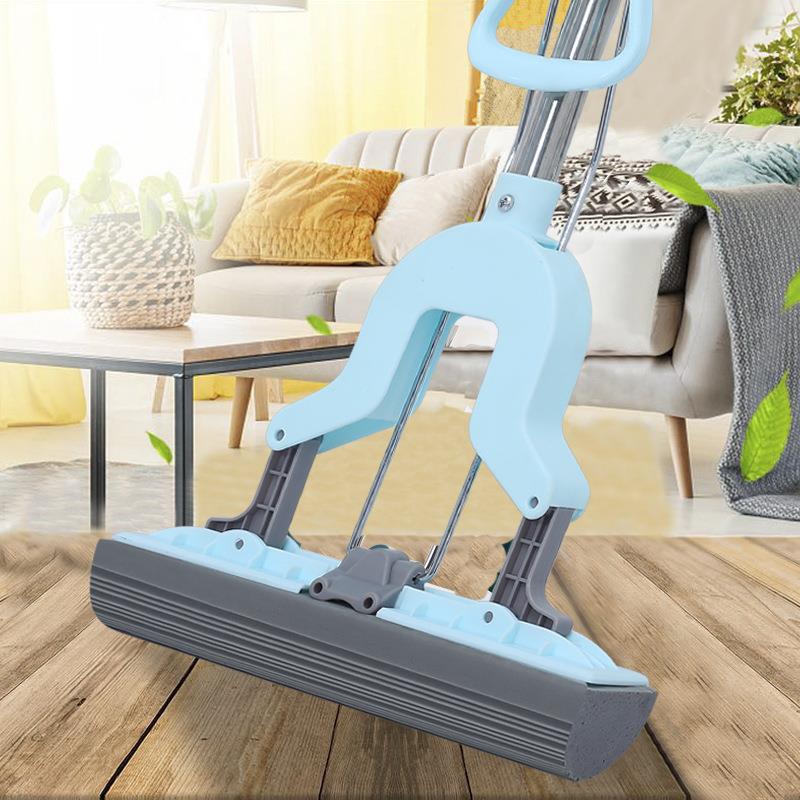 海绵懒人拖把免手洗可对折伸缩杆挤水家用地拖吸水胶棉拖把