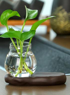 桌面水培摆件新款底座装饰品办公桌创意客厅高级感n陶瓷工艺品女