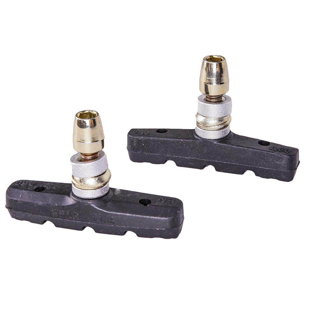 山地车刹车皮V刹皮公路折叠自行车刹车块一体成型橡胶无声音耐磨