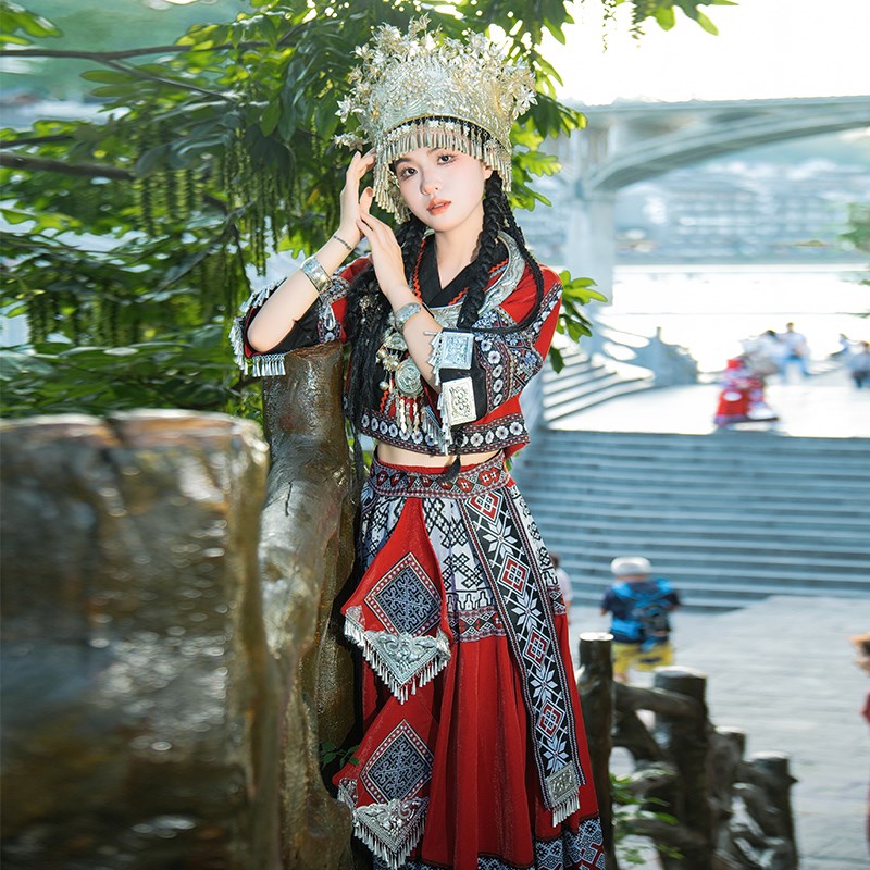 好货苗族服饰少数民族服装女成人苗家衣服苗寨彝族舞蹈服土家族演