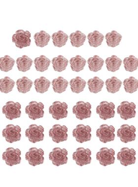 3D Flower Nail Charms Camellia Resin Nail Parts Holographic