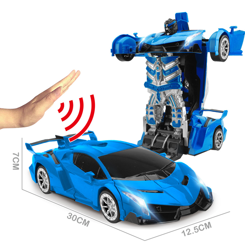 36cm 2 RC Car Robot 2.4Ghz Induction Transformation Fighting