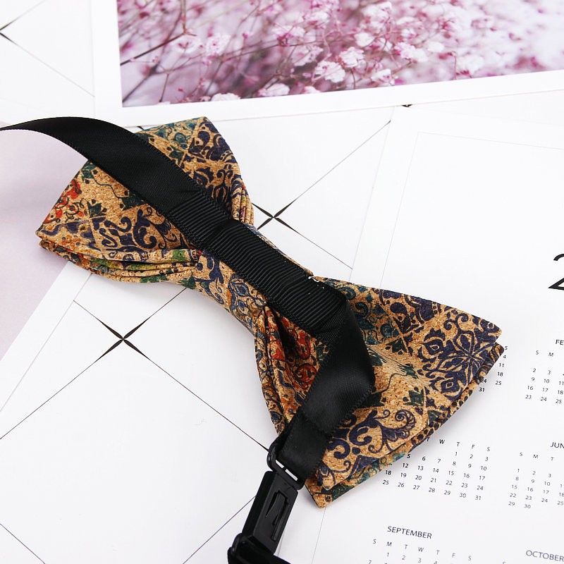 New Mens Cork Wooden Fashion Bow Ties Adults Novelty Handma