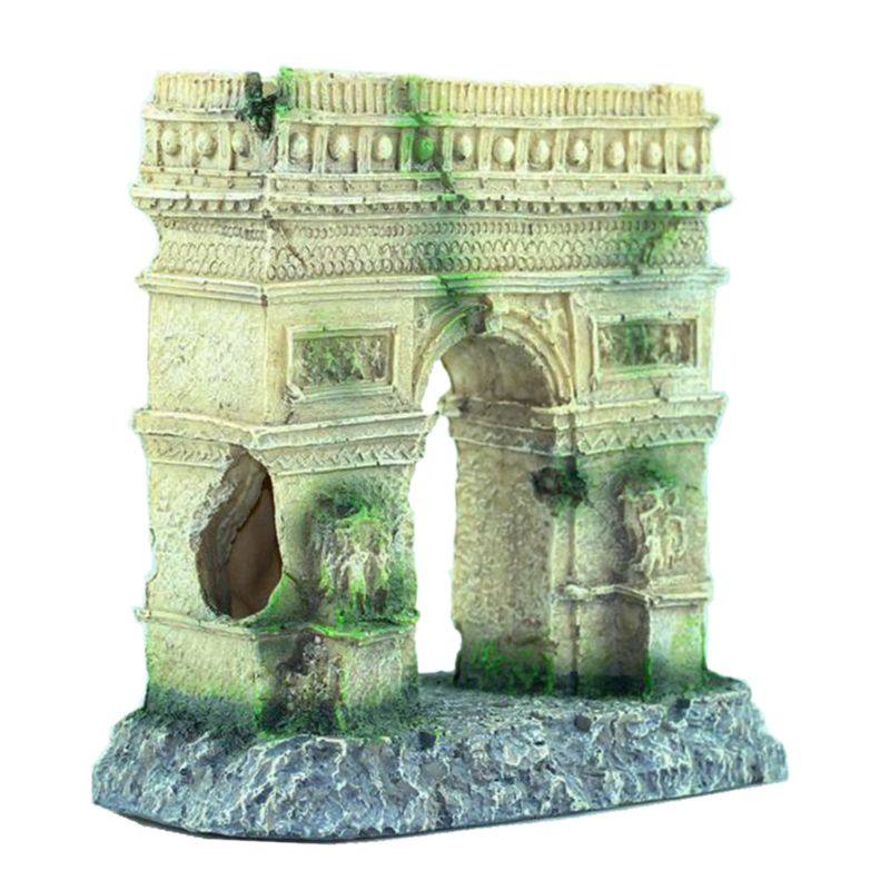 Ancient Roman Column Arch Aquarium Fish Tank Landscaping Dec