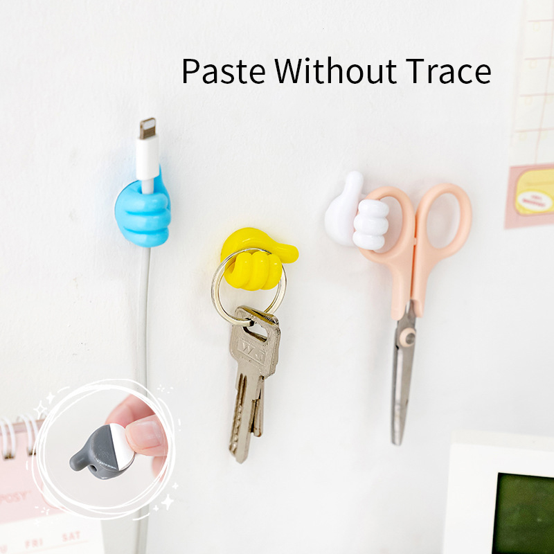 4PCS Charging Wire Hooks Organizer Wall Hooks Clip Holder Th