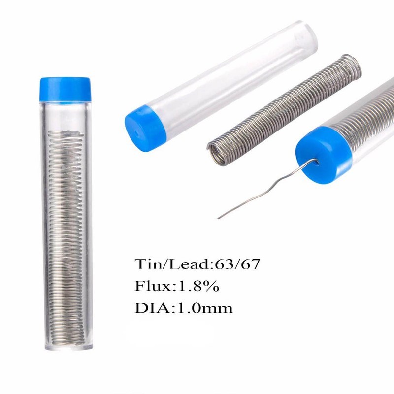 US Plug 110V 60W Temperature Iron Kit+5pcs Tips+Tweezers Sol