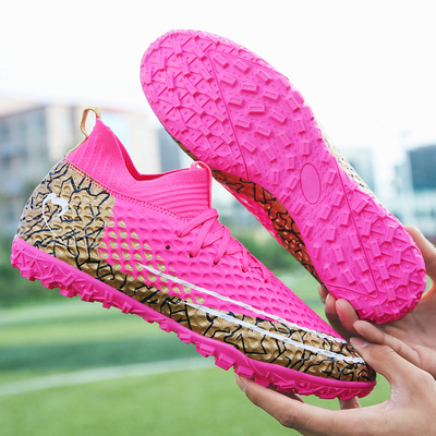 Hot Sale Mens Soccer Cleats High Ankle Football Shoes Long S