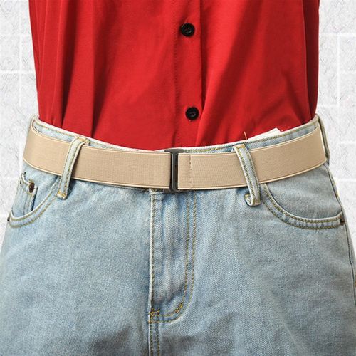 No Buckle Stch Belt Buckless Belt Invisible Elastic Waist Be