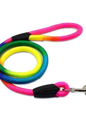 120CM Long Rainbow Nylon Pet Dog Leash Walking Training