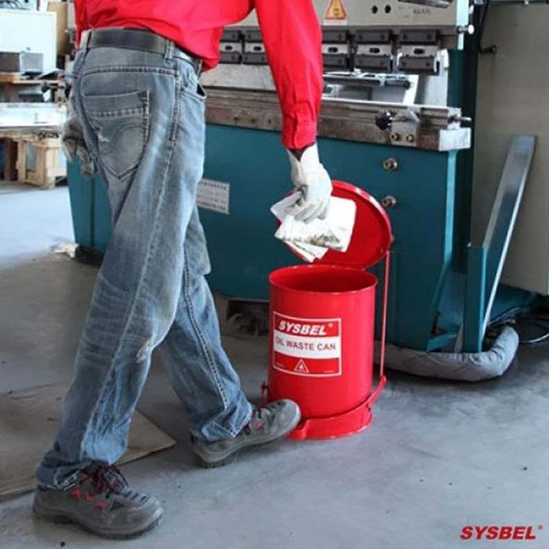 西斯贝尔SYSBELWA8109300垃圾桶高46直径35防火垃圾桶OSHA规
