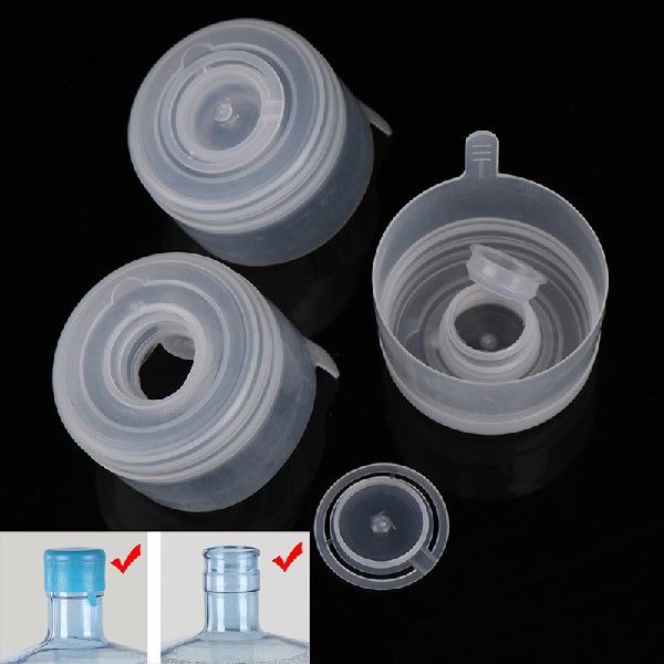 5Pcs White Reusable Water Jug Cap Water Bottle Snap On Caps