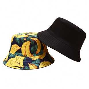 Fruit Pattern Fisherman New Women Print Hat Summer Tropical