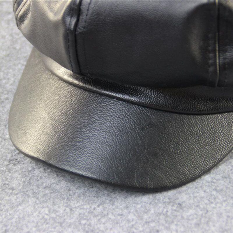 2021 new summer Quality Fashion Artist PU Women Beret Hat Fo