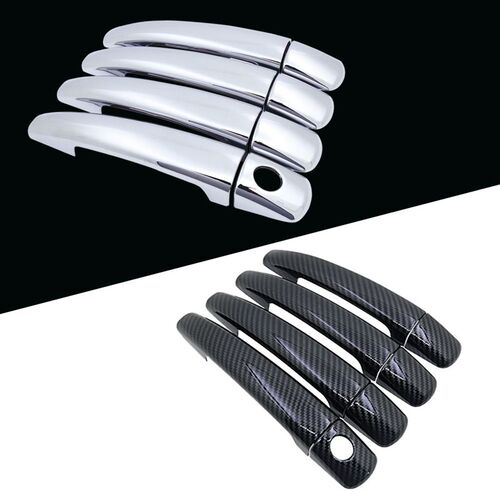 极速Black Carbon Fiber Car handle Or ABS Chrome Door Handles