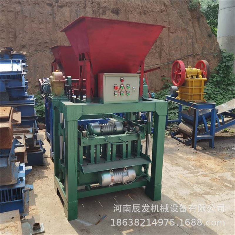 极速4-35全自动免烧透水空心彩砖垫块机 简易水渠护坡泡沫制砖设