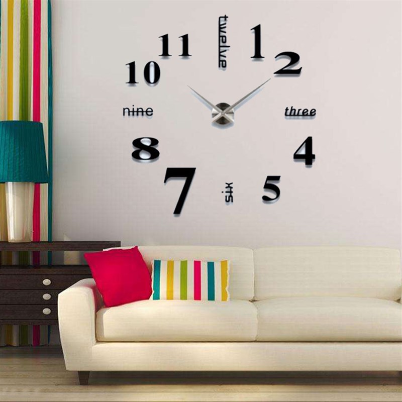 免打孔创意挂钟表书房客厅家用时钟现代诗简约装饰静音墙钟石英钟