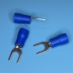 SV2 包 4S冷压端子U型叉形线鼻子铜线耳Y型压线预绝缘S叉型1000个