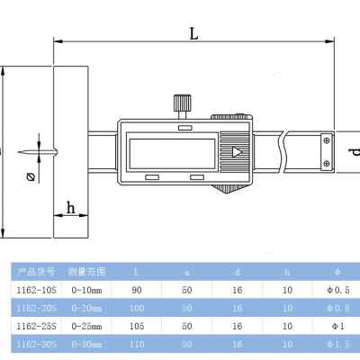 新品新品新厂促g天f目牌迷你深深度尺 电子数显深度度尺0卡尺游标
