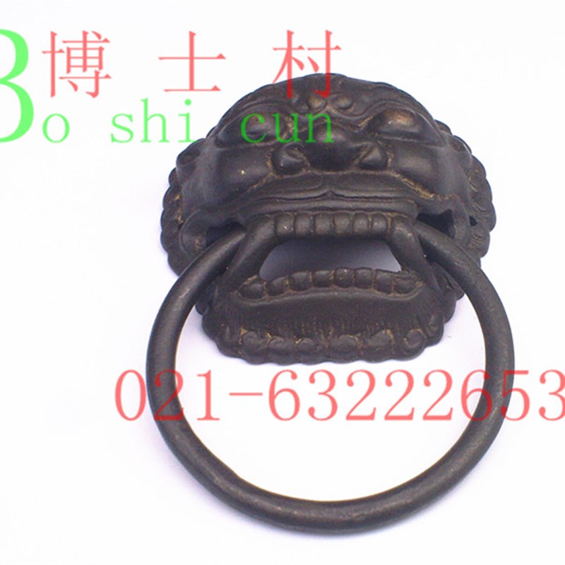 防明清古铜拉手 老式o大门把手 老式门环 全铜狮子头 老式大门把