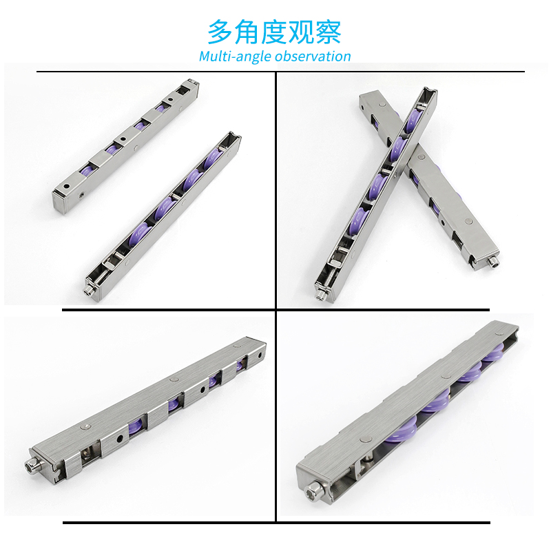 铝合金塑钢拉门滑轮重型移门轨道滚轮不锈钢轴承四轮长条形轮子