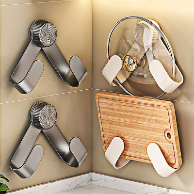 日本锅盖架子壁挂式放置器免打孔吸盘置物支架砧菜板厨房收纳神器