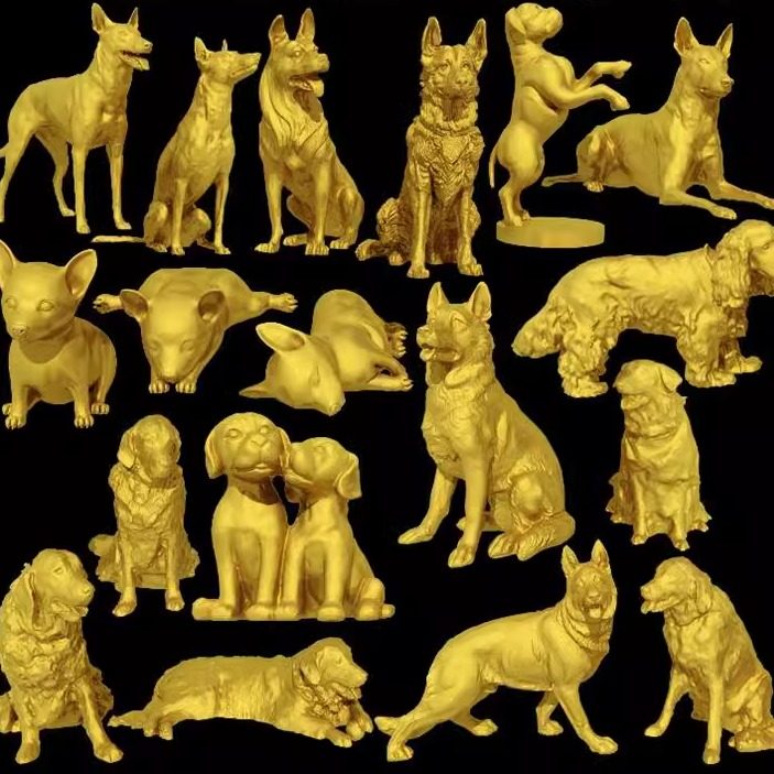 狼狗忠犬八公警犬金毛圆雕图雕刻机STL文件3D打印模型图纸合集,商务/设计服务,设计素材/源文件,淘宝优惠券,粉丝福利购,淘宝优惠卷