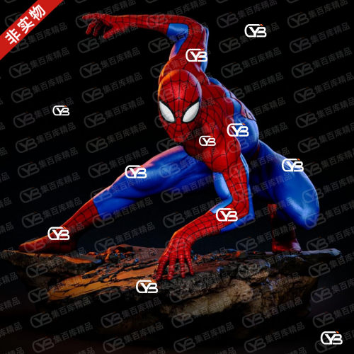 经典蜘蛛侠Spider Man漫威角色雕刻手办3D打印模型STL图纸素材
