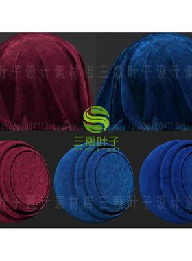 Substance Painter高质量天鹅绒智能材质球 sp面料纹理素材