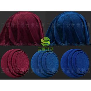 Substance Painter高质量天鹅绒智能材质球 sp面料纹理素材