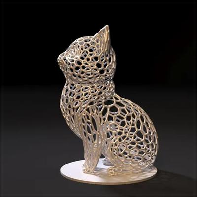 沃罗诺伊猫Voronoi镂空猫猫 fdm打印3d打印模型图纸stl文件素材