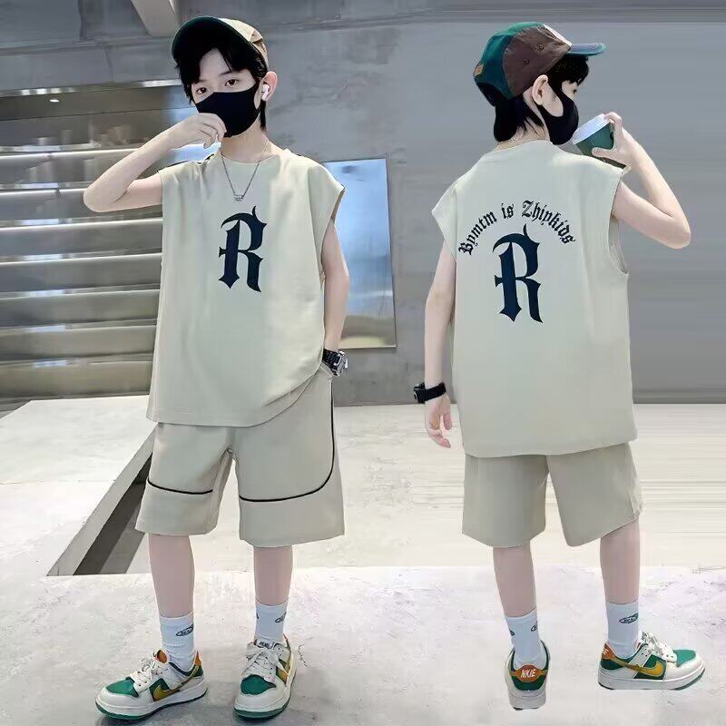2026新款男童夏装套装儿童无袖背心运动痞帅炸街衣服酷帅夏季童装