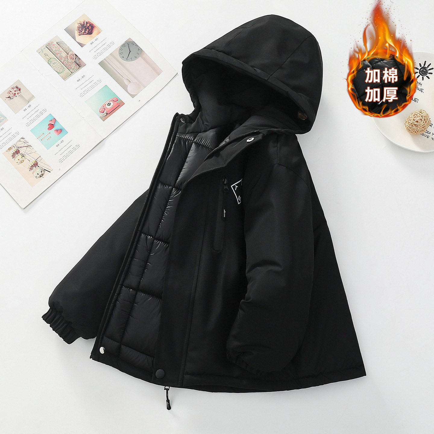 中大童冲锋衣加厚秋冬款2025新款痞帅冬季儿童加棉外套大女孩冬装,童装/婴儿装/亲子装,儿童冲锋衣,淘宝优惠券,粉丝福利购,淘宝优惠卷