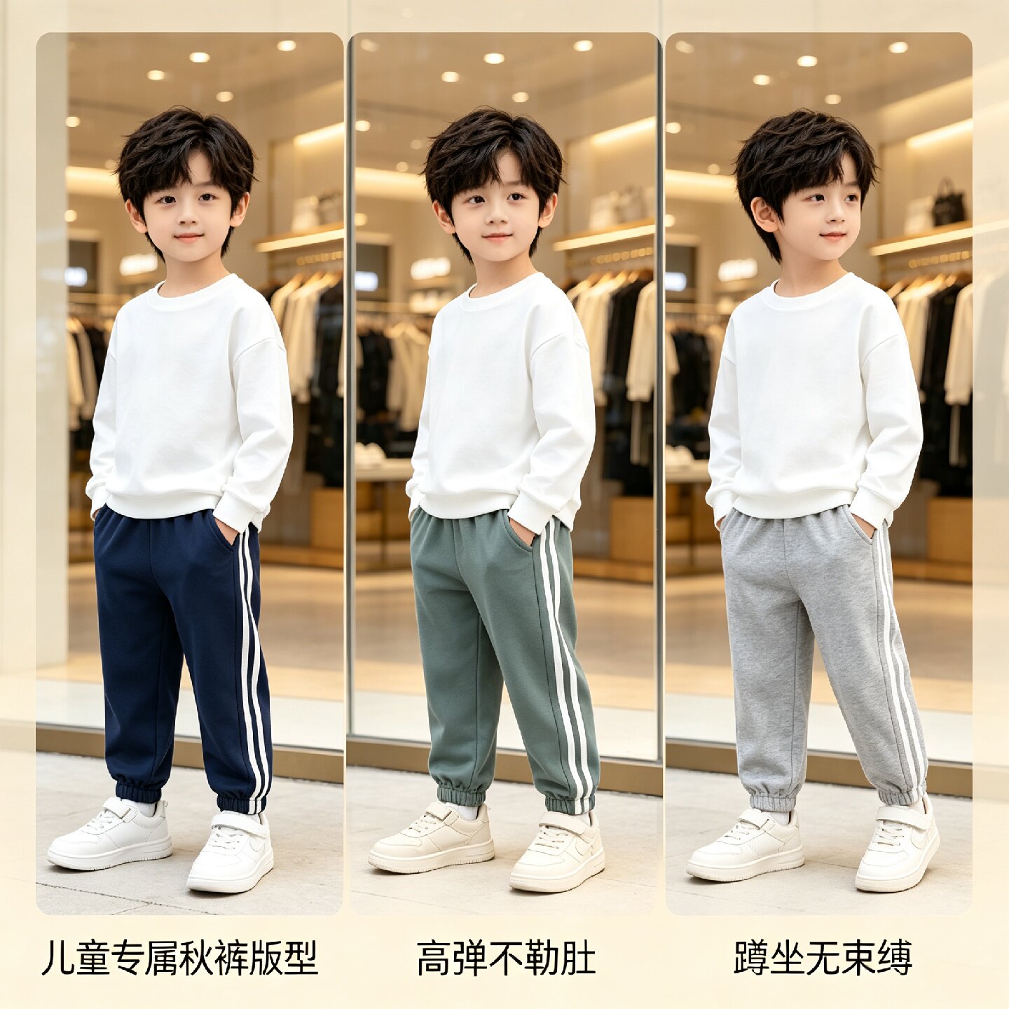 2026秋季童装新款男童运动裤