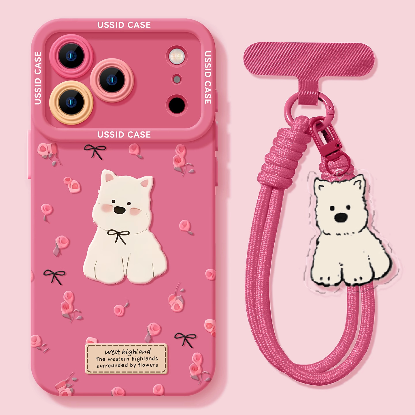 玫瑰西高地苹果17手机壳iphone17promax新款Air硅胶17ppro可爱16