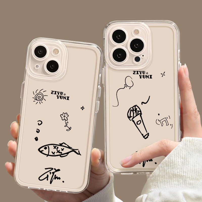 梓渝手绘图案防摔软壳