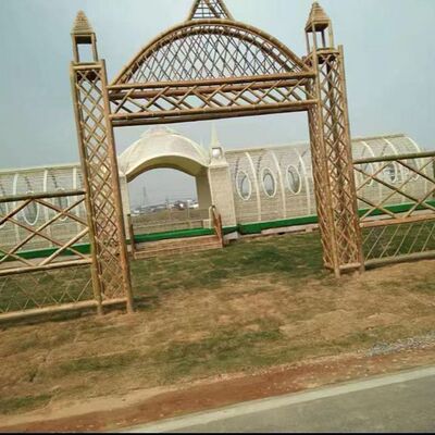 竹制网红复古庭院景观凉