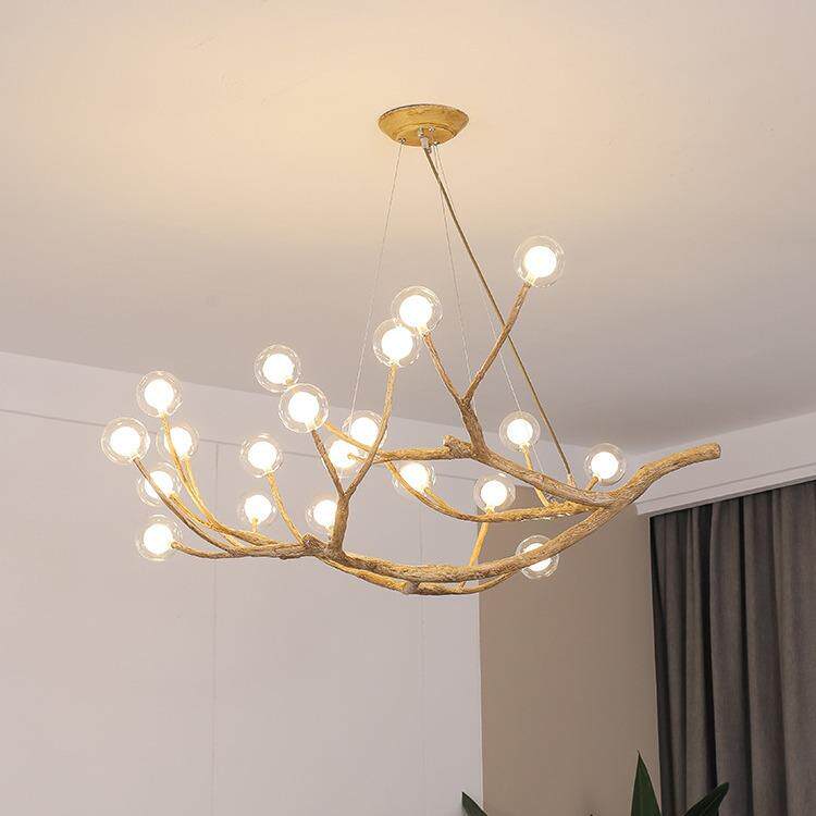 北欧树枝吊灯客厅餐厅卧室网红灯创意个性民宿服装店轻奢分子灯饰