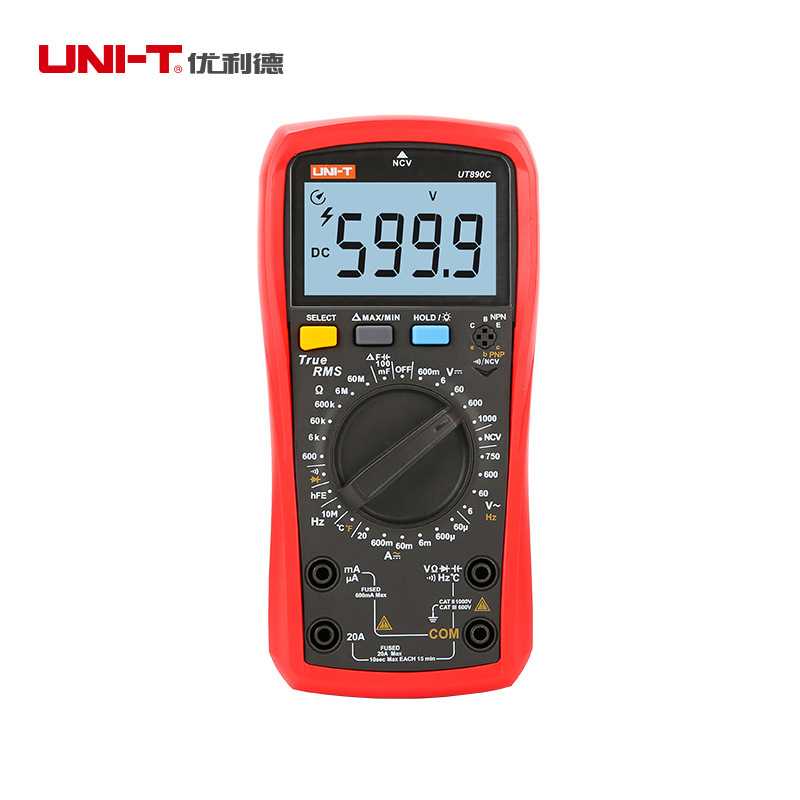 uni-t优利德 UT890C万用表 890D+数字表声光报警 电压电容表万用