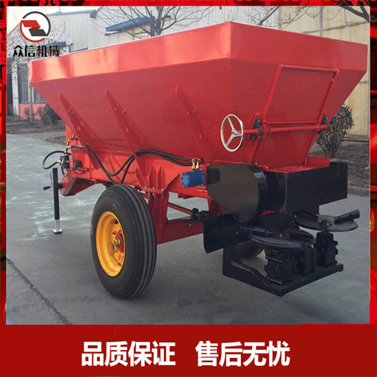 拖拉机双盘鸡粪羊粪牛粪撒粪机 粪肥撒肥机械 牵引式撒粪车