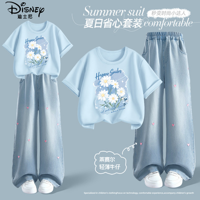 迪士尼童装女童套装夏装2025新款
