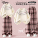 迪士尼女童秋冬套装 子 毛衣儿童加绒格子裤 2025新款 洋气女大童冬装