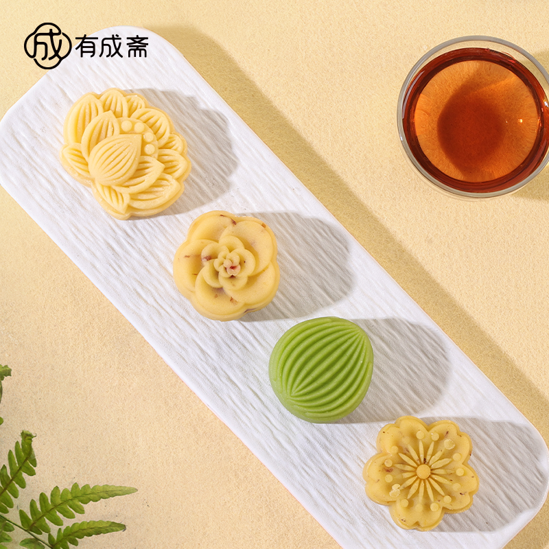 有成斋非遗绿豆糕休闲传统手工原味糕点桂花糕酥软摆台甜点心盒装